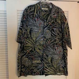 SUMMA tropical knit short sleeve shirt. L